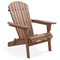 Casafield Folding Adirondack Chair, Cedar Wood Outdoor Fire Pit Lounge Chairs for Patio, Deck, Yard, Lawn and Garden Seating, Partially Pre-Assembled